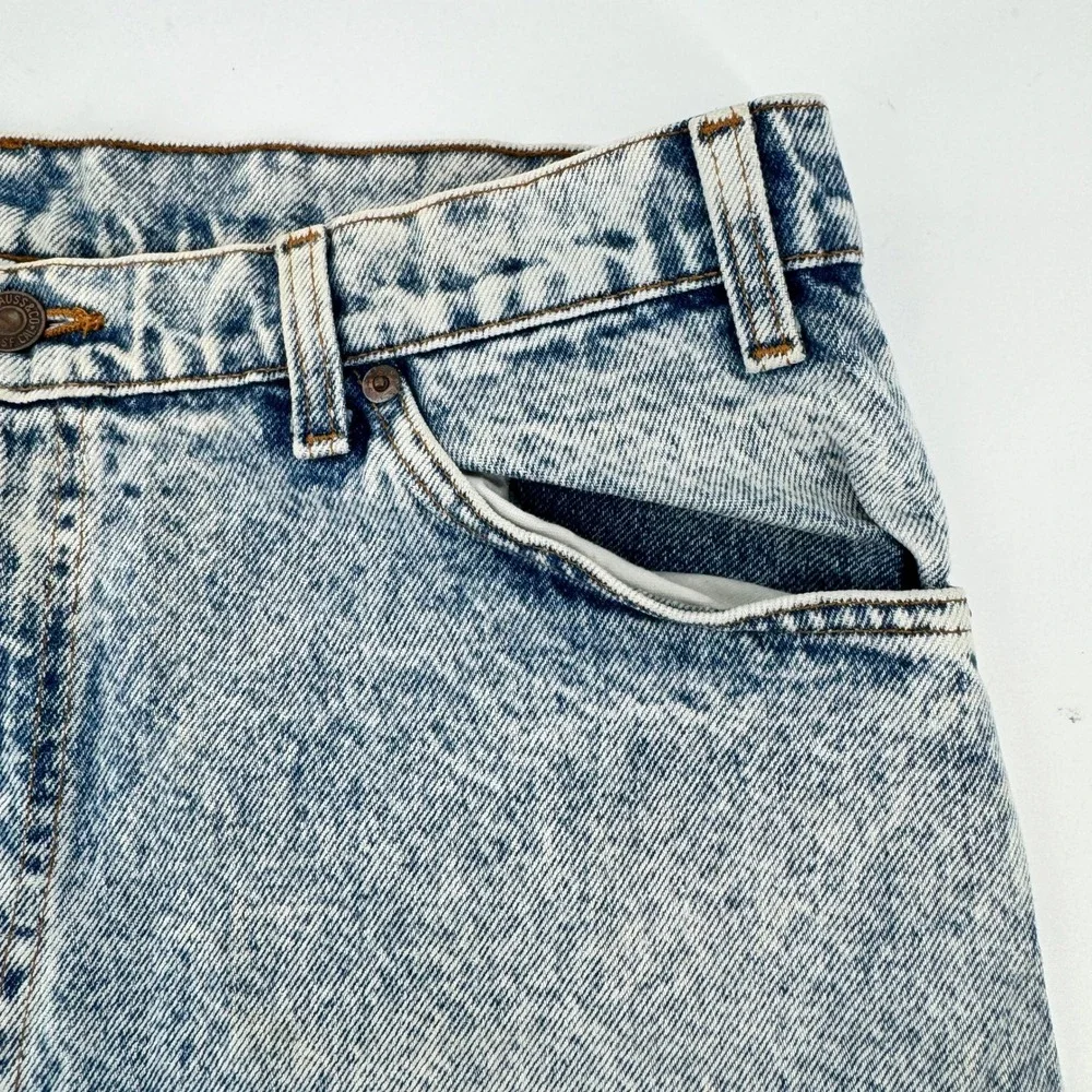 Levis‎ 550 Relaxed Fit Jeans Mens W34 L34 Light Acid Wash Distressed Orange Tab